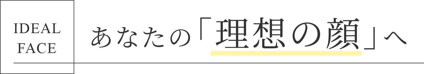 IDEAL FACE あなたの「理想の顔」へ